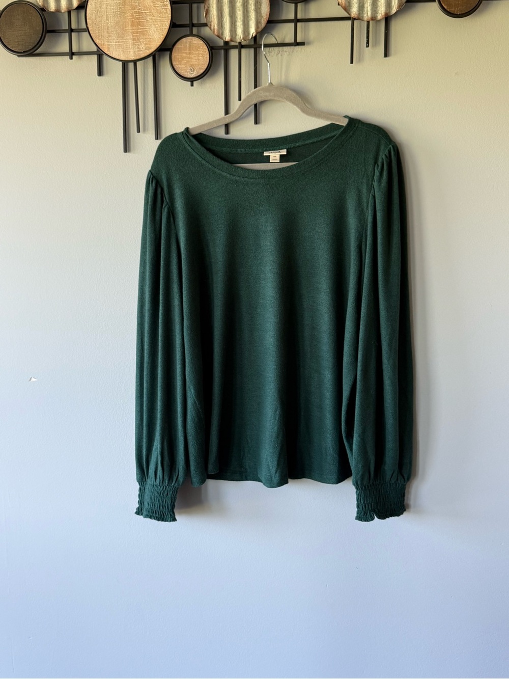 a.n.a Deep Green Thin Knit Sweater Size XXL
